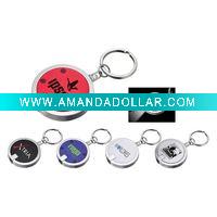 Wholesale Plastic Round led keychain lights/LED lamp/keychain lamp