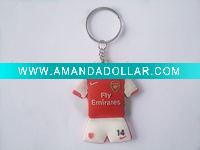 Wholesale Football clothes soft pvc keychain/3d soft pvc keychain/Promotional gifts