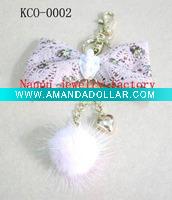Wholesale new style handmade fabric and plush keychain accessory jewelry