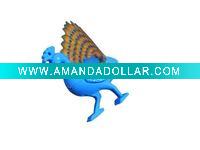Wholesale LED peacock keychain with sound