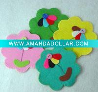 DIY toy felt decoration Flowers Coasters