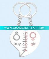 Wholesale Best price alloy couple keychain on stock