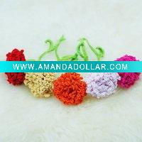 DD01002 Hand Crochet Fashion Accessories Fruits Flowers Appliques Cotton flower making craft