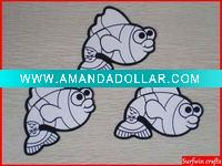 Wholesale coloring velvet art poster with fish shape