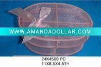 Wholesale oval organza box with ribbon bow 24K4500