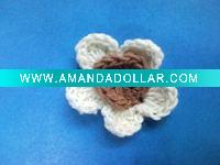 hand crochet cotton flower