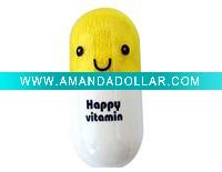 100% cotton promotional vitamin capsule towel