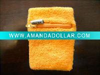Cotton Terry Wristband With Zipper