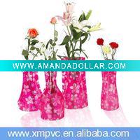 Wholesale plastic promotion PVC home vase D-V113