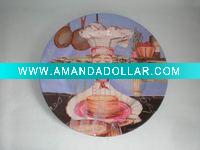 plate w/printed paper