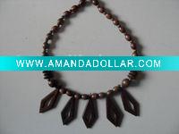 Wholesale wooden bead rosary necklace and bracelet
