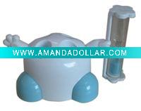 Wholesale Toothbrush holder with sand timer (blue color)