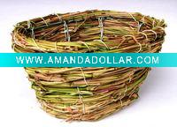 Straw Woven Mini Gift Basket