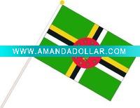 hand waving flying flags