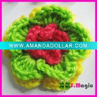 Crochet appliques 3 layers sewing Craft