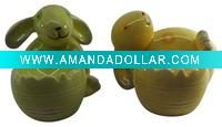 ceramic rabbit egg holder
