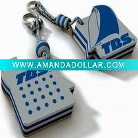 Wholesale (metal crafts)promotional gifts pvc mental keychain