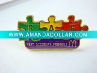 Friendship badge made by zinc alloy