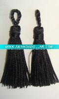 Black rayon tieback tassels