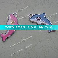 Dolphin metal keychain