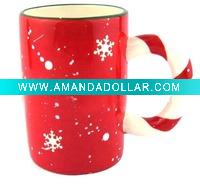 Ceramic Christmas mug with snowflake design
