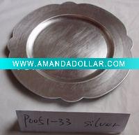 Silver charger plate