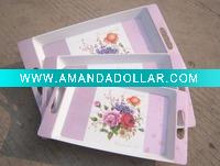 Wholesale Add to Favorites Applique Melamine Plastic Food Serving Trays