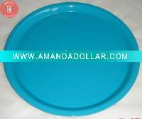 Round plastic tray
