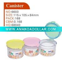 Wholesale round plastic storage canister
