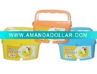 Plastic storage multi-basket