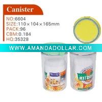 Wholesale round plastic storage canister