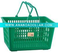Wholesale hx-7022 plastic basket plastic shopping basket plastic storage