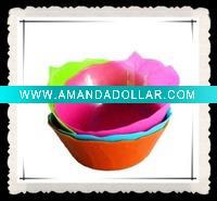 4pcs PP Plastic colourful food storage bowl