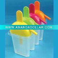 Wholesale 4pcs plastic popsicle maker,ice mold