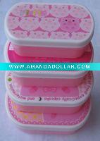 Wholesale 4pcs plastic food container