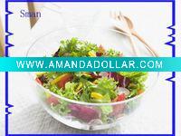 transparent salad plastic bowl