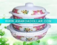 Melamine Bowl Set with Lid