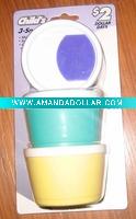 PLASTIC 3-snack cups