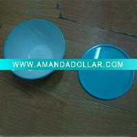 Wholesale Two-tone Plastic Salad Bowl with Lid