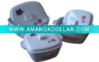 Wholesale melamine square bowl set with cover
