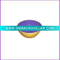 plastic double color salad bowl