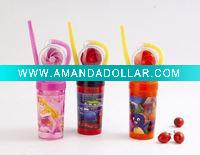 carton cup tumbler with straw