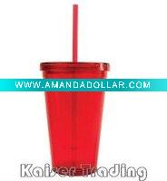 Wholesale Acrylic tumbler with lid and straw