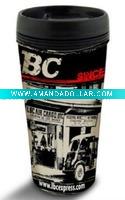Wholesale promotional plastic mug; travel mug; high quality plastic mug