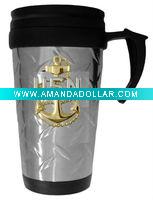 Wholesale promotional plastic mug; travel mug; high quality plastic mug