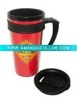 Wholesale promotional plastic mug; travel mug; high quality plastic mug