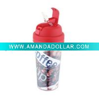 Wholesale 400ml plastic coffee mug with straw,travel mug