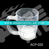 Wholesale transparent plastic beer mug