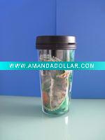 plastic travel advertising mug