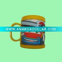 Wholesale mugs with PVC 3D cartoon skin